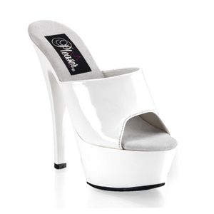 Pleaser Kiss-201 6 Inch Stiletto Heel Platform Slide Size 6