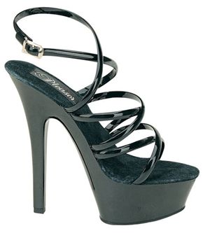 Pleaser Kiss-206 6 Inch Spike Heel Platform Sandal Size 8
