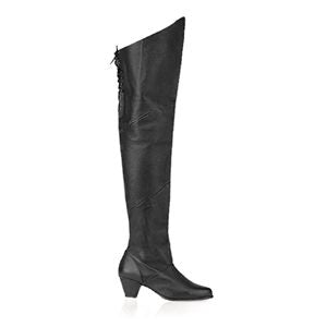 Pleaser Maiden-8828 2 Inch Heel Thigh Hi Pig Le Boot Size 8