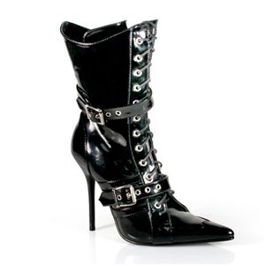 Pleaser Milan-1022 4.5 Inch Lace-Up Ankle Bt With Doub Size 6