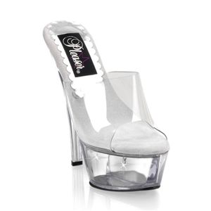 Pleaser Kiss-201Lt 6 Inch Stiletto Heel Lite-Up Platform Slide Size 13