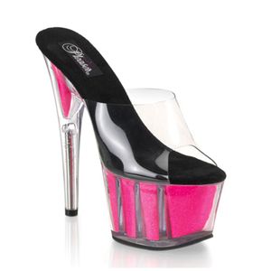 Pleaser Adore-701Ng 6.5 Inch Stiletto Heel Neon Glitter Filled Platformlatform Sl Size 9