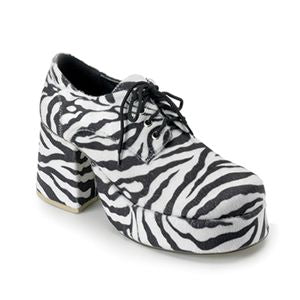 Funtasma Jazz-02 Men Zebra Fur Disco Shoes Size M