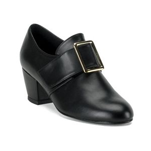 Funtasma Pilgrim-14 Black Pump Women S Pilgrim Shoe With Gold Buckle 2 Inch Size 10
