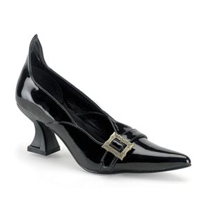 Funtasma Salem-06 Black Pat Witch Shoe 2.5 Inch Size 9
