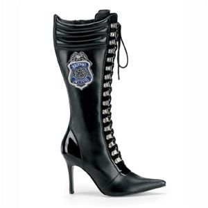 Funtasma Police-205 Black Pu-Pat With Detachable Clip Badge 3.75 Inch Size 8