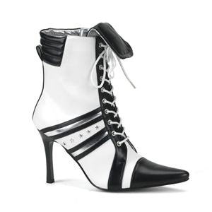 Funtasma Sport-12 Black-White-Silver Pump Sport Ankle Boot 3.75 Inch Size 10