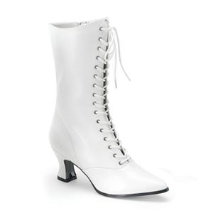 Funtasma Victorian-120 White Pump Women S Victorian Boots 2.75 Inch Size 7