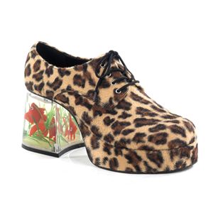 Funtasma Pimp-02 Cheetah Fur Men Platform With Floating Fish 3.5 Inch Size XL