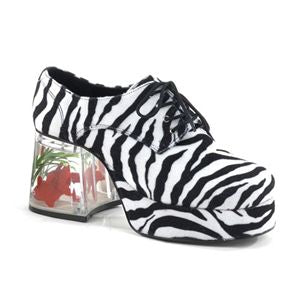 Funtasma Pimp-02 Zebra Fur Men S Platform With Floating Fish 3.5 Inch Size M