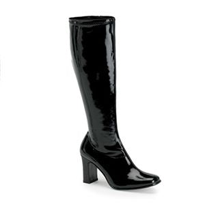 Funtasma Kiki-350 Black Str Pat Gogo Boot 3.25 Inch Size 10