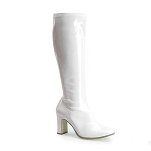 Funtasma Kiki-350 White Str Pat Gogo Boot 3.25 Inch Size 9