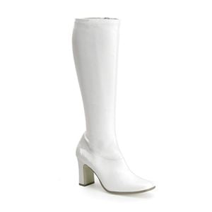 Funtasma Kiki-350 White Str Pump Gogo Boot 3.25 Inch Size 6