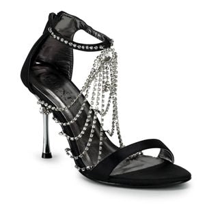 Pleaser Jewel-46 4 Inch Closed Back Sandal with Rhinestones Size 7