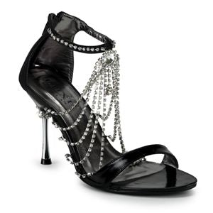 Pleaser Jewel-46 4 Inch Closed Back Sandal with Rhinestones Size 6