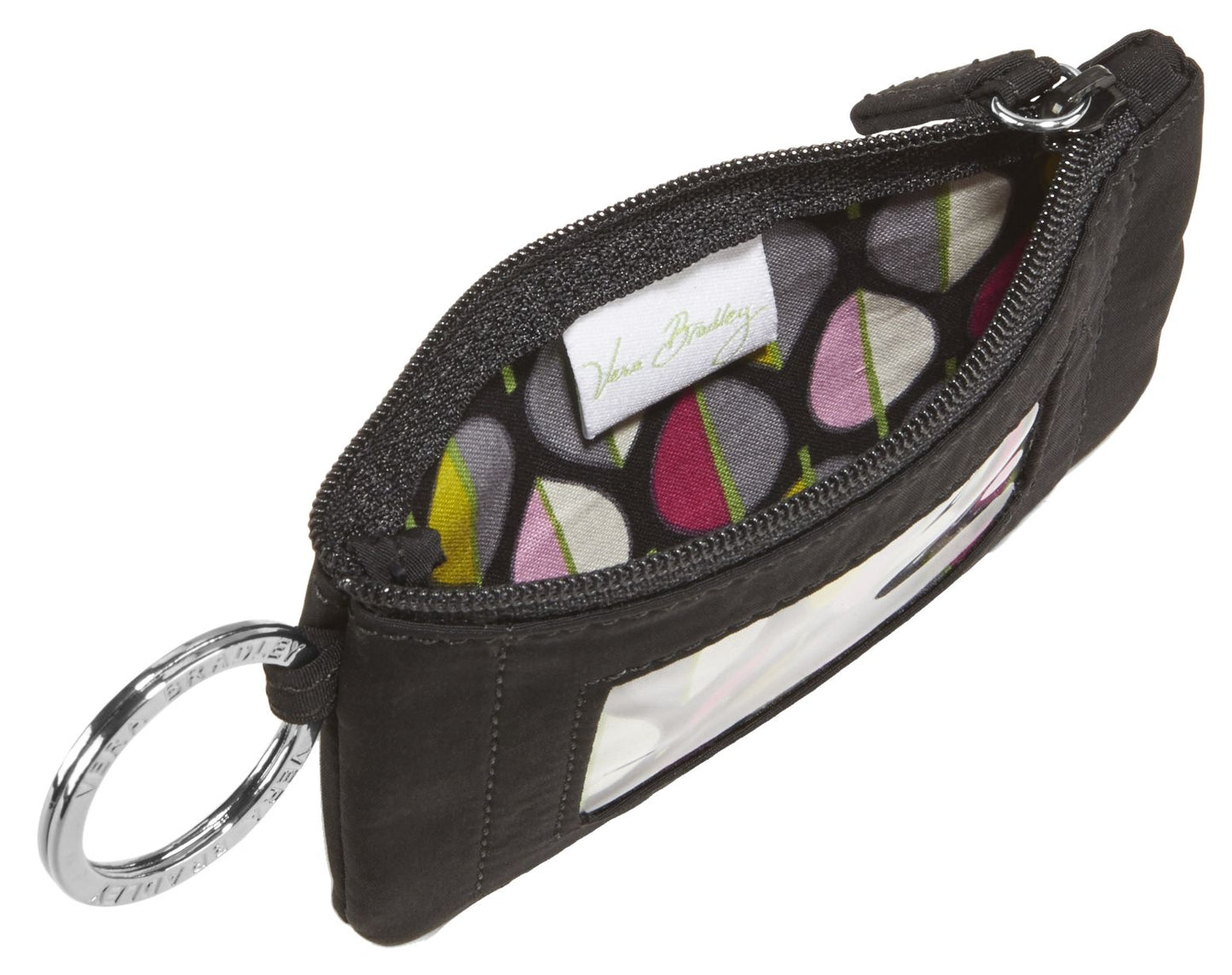 Vera Bradley Classic Black Zip ID Case