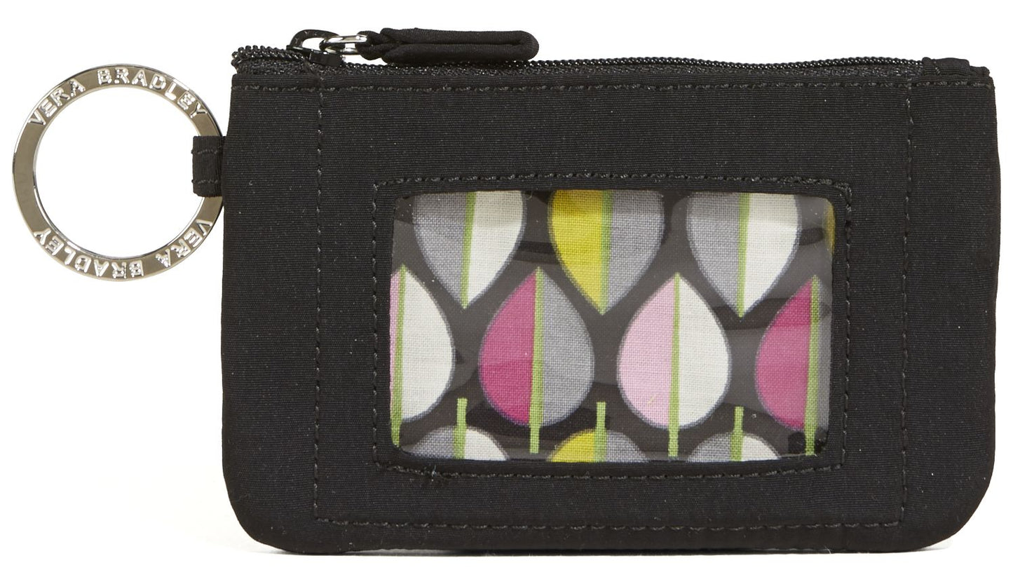 Vera Bradley Classic Black Zip ID Case