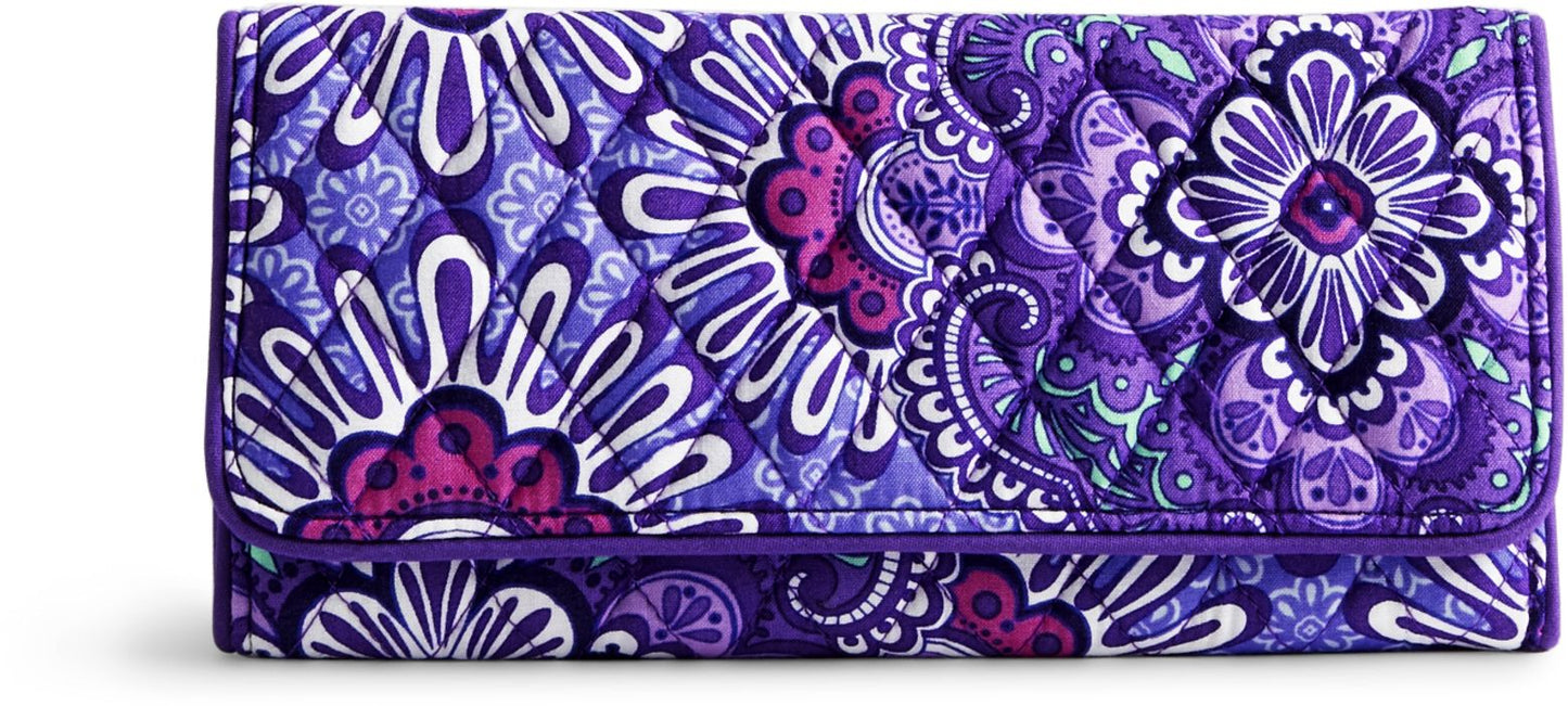 Vera Bradley Lilac Tapestry Trifold Wallet