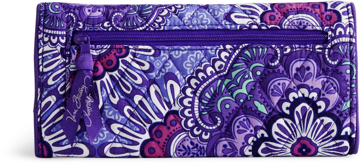 Vera Bradley Lilac Tapestry Trifold Wallet