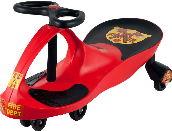 Lil' RiderT Red Rescue Firefighter Wiggle Ride-on Car