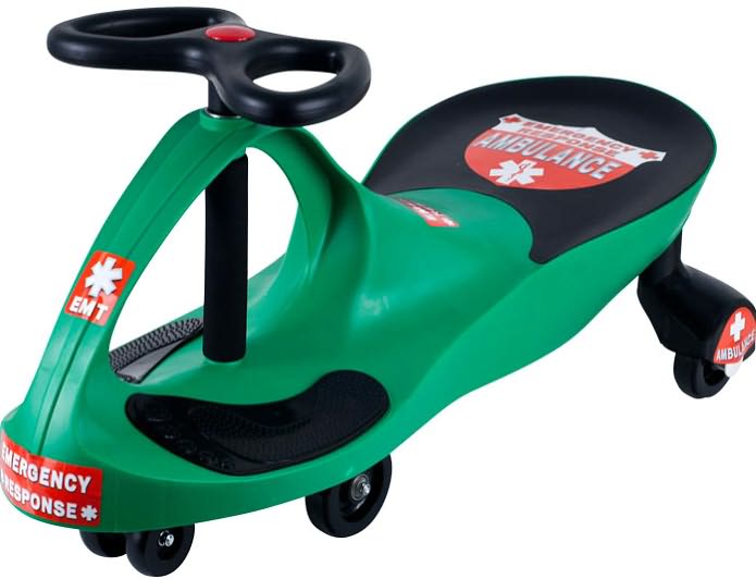 Lil' RiderT Green Responder Ambulance Wiggle Ride-on Car