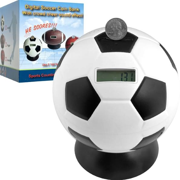 Soccer Ball Digital Coin Counting Bank
