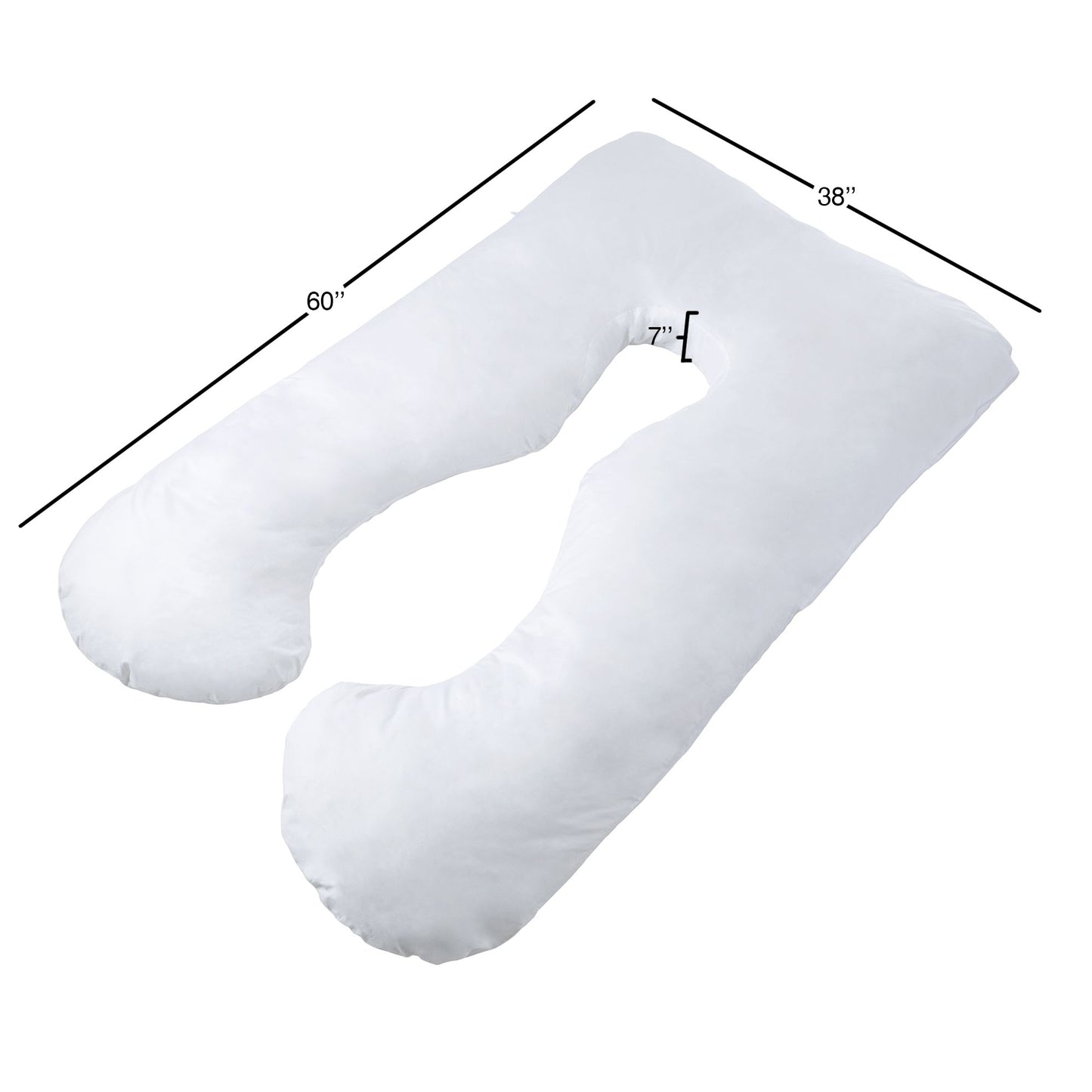 Pregnancy Pillow, Full Body Maternity Pillow with Contoured U-Shape by Lavish Home, Back Support