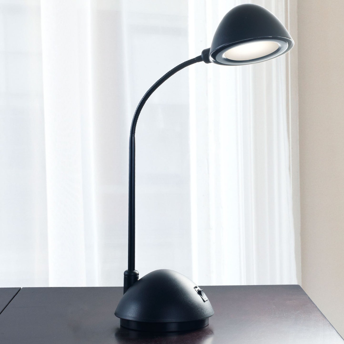 Lavish Home Bright Energy Saving Black LED Desk Lamp