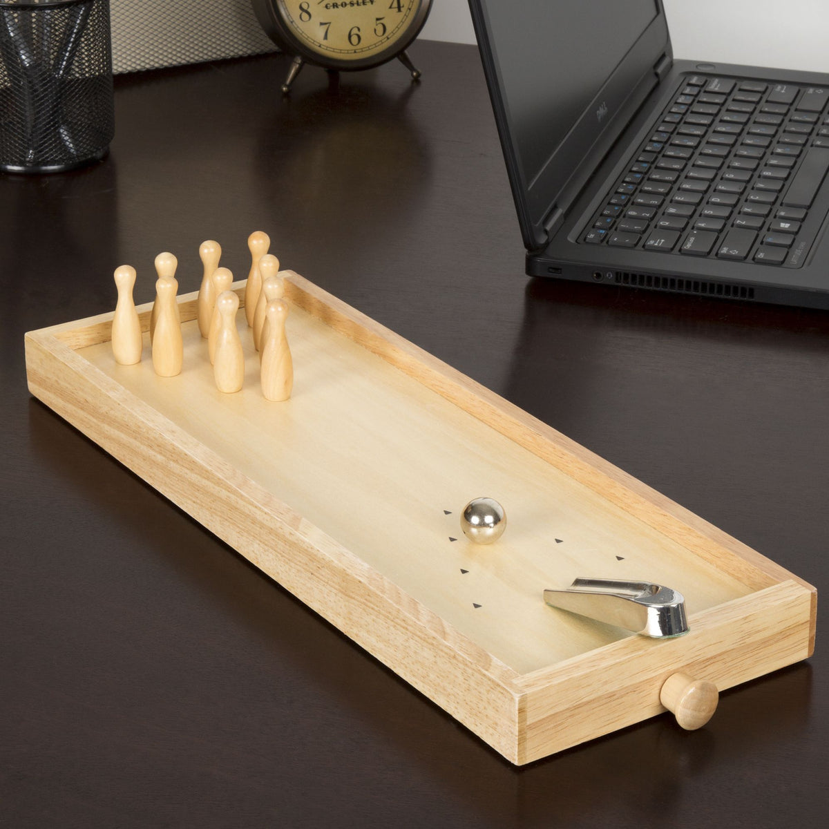 Hey! Play! Tabletop Wooden Bowling Game