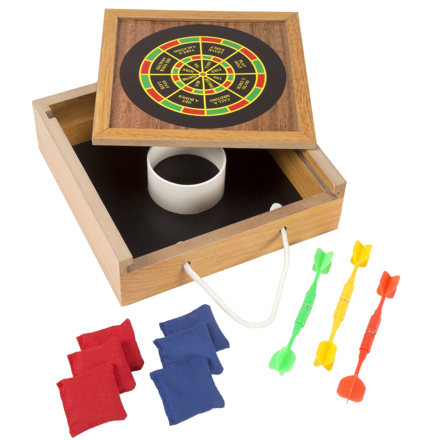 Hey! Play! Tabletop Bean Bag Toss amp; Magnetic Dart Game Set
