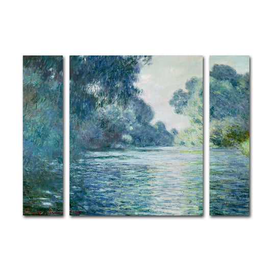 Claude Monet 'Branch of the Seine' Multi Panel Art
