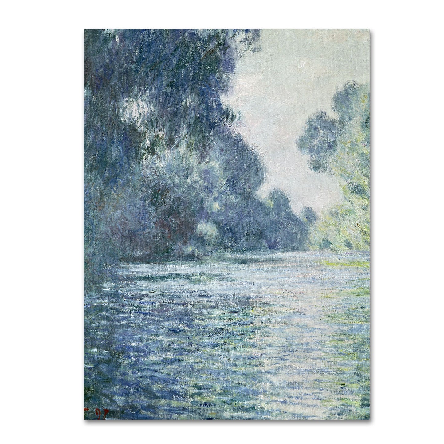 Claude Monet 'Branch of the Seine' Multi Panel Art