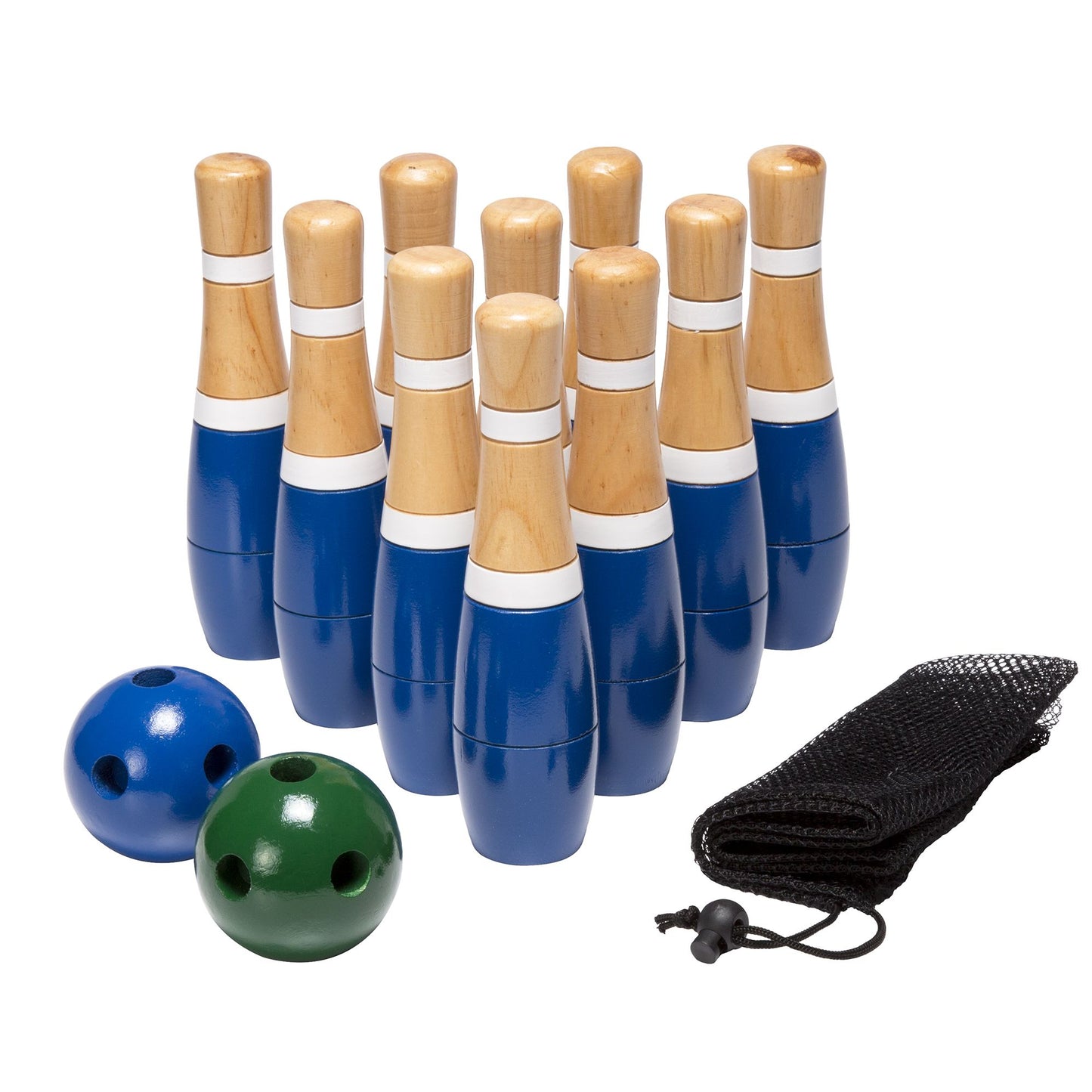 Hey! Play! 8 Inch Wooden Lawn Bowling Set