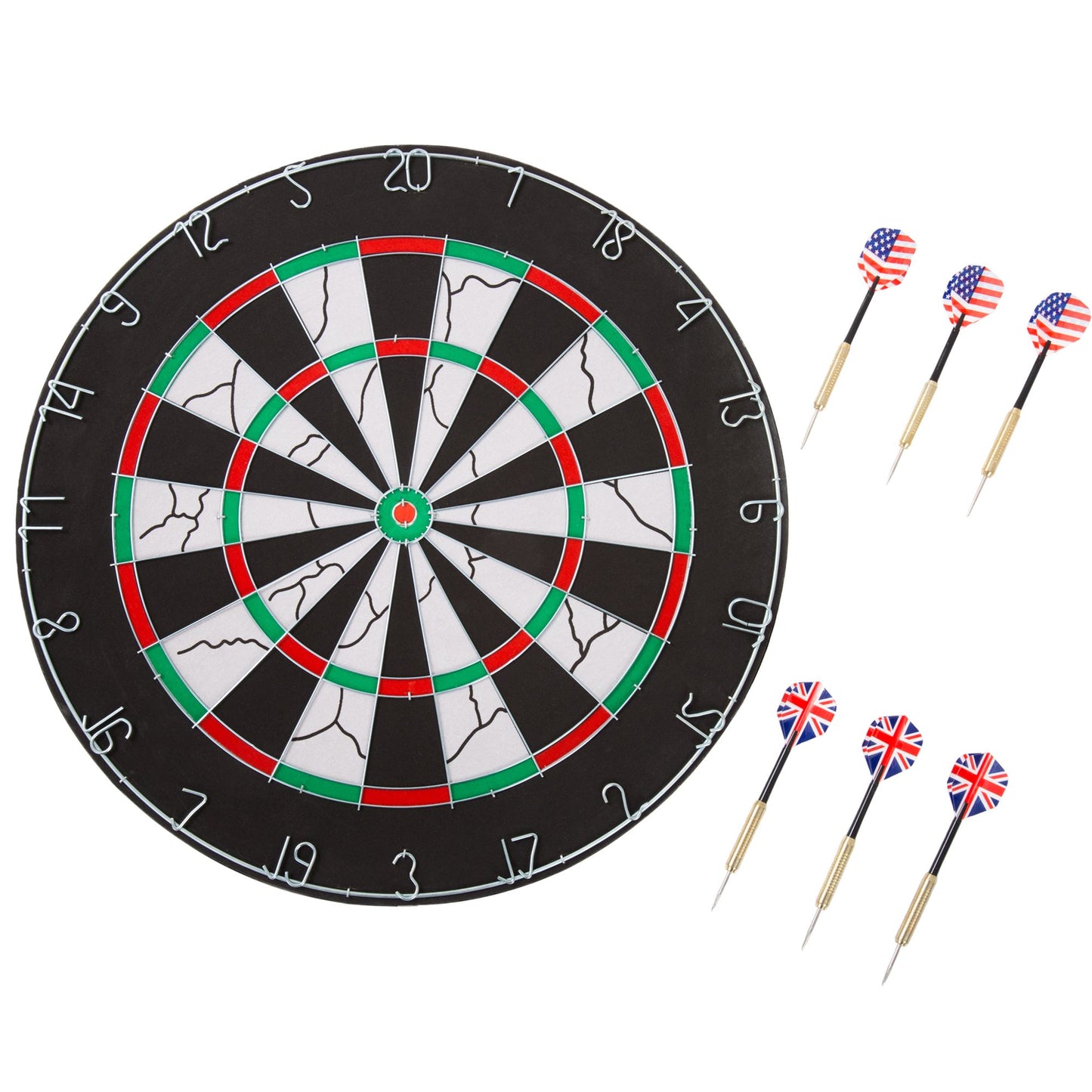 Hey! Play! 18 inch Double-Sided Flocking Dartboard