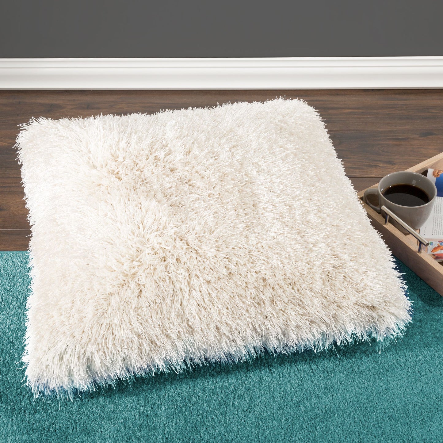 Lavish Home Shag Floor Pillow