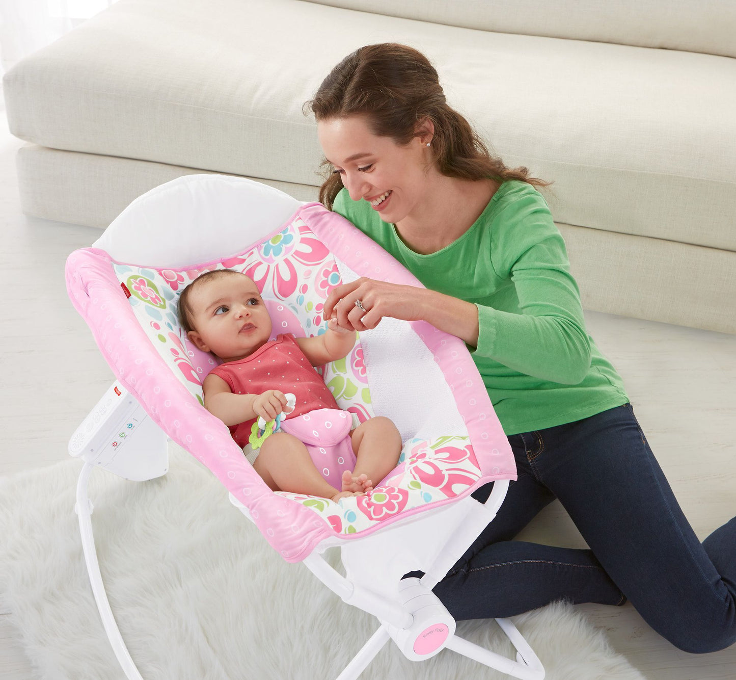Fisher-Price Newborn Auto Rock 'n Play Sleeper, Floral Confetti
