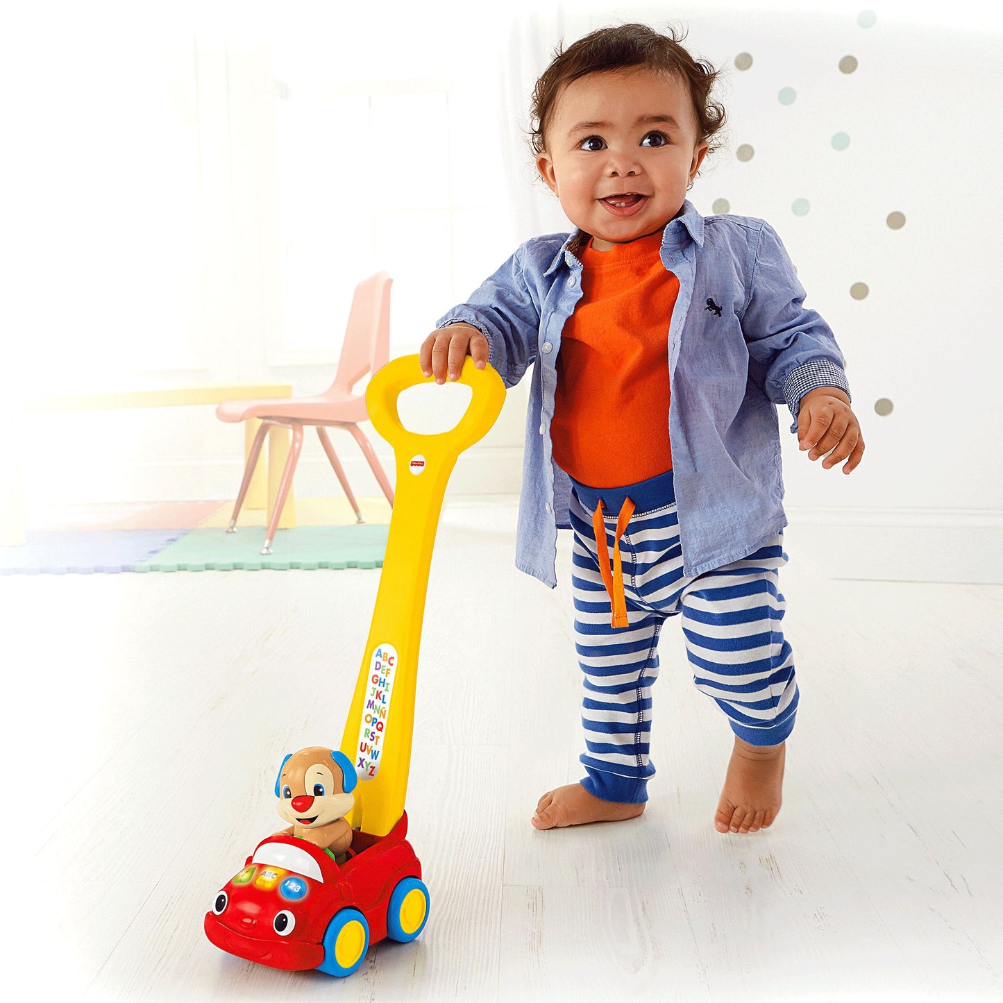 Fisher-Price Laugh & Learn Puppy's Smart Stages Push Car