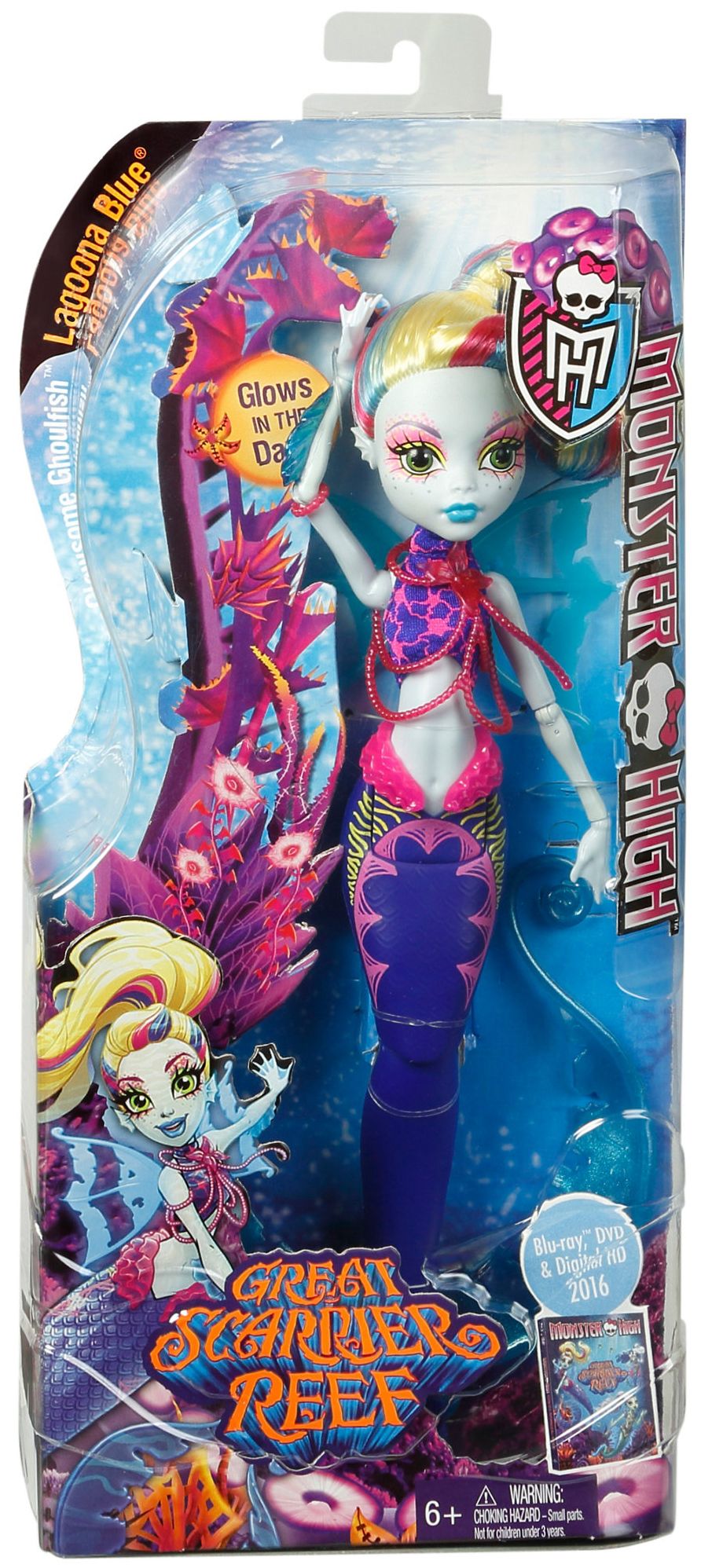 Monster High Great Scarrier Reef Glowsome Ghoulfish Lagoona Blue Doll