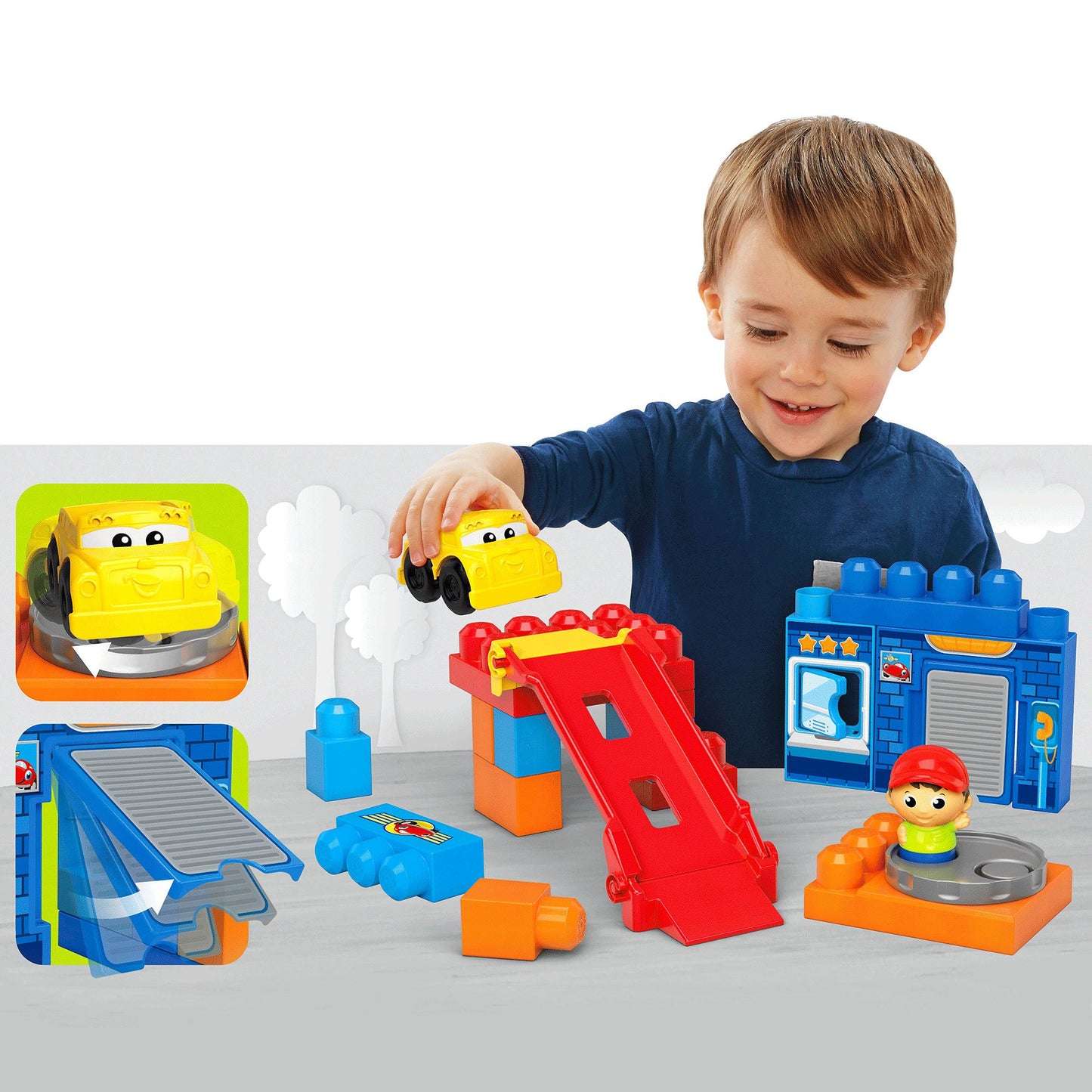Mega Bloks Spin 'n Play Spinning Garage Playset