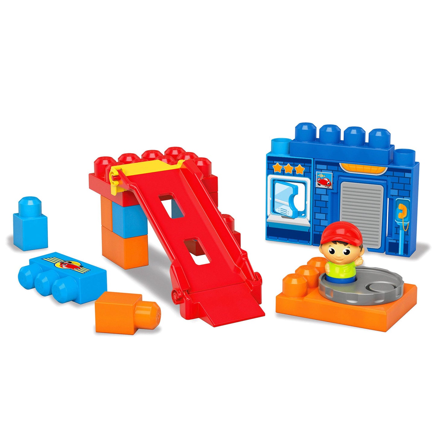 Mega Bloks Spin 'n Play Spinning Garage Playset