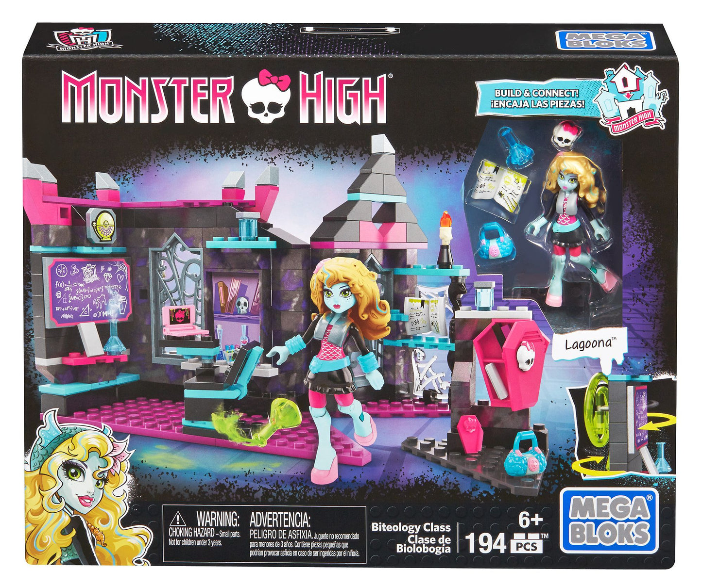 Mega Bloks Monster High Mad Biteology Class Building Set