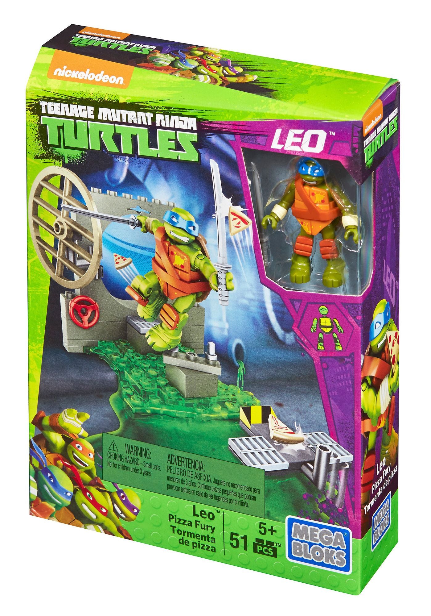 Mega Bloks Teenage Mutant Ninja Turtles Leo Pizza Fury Playset