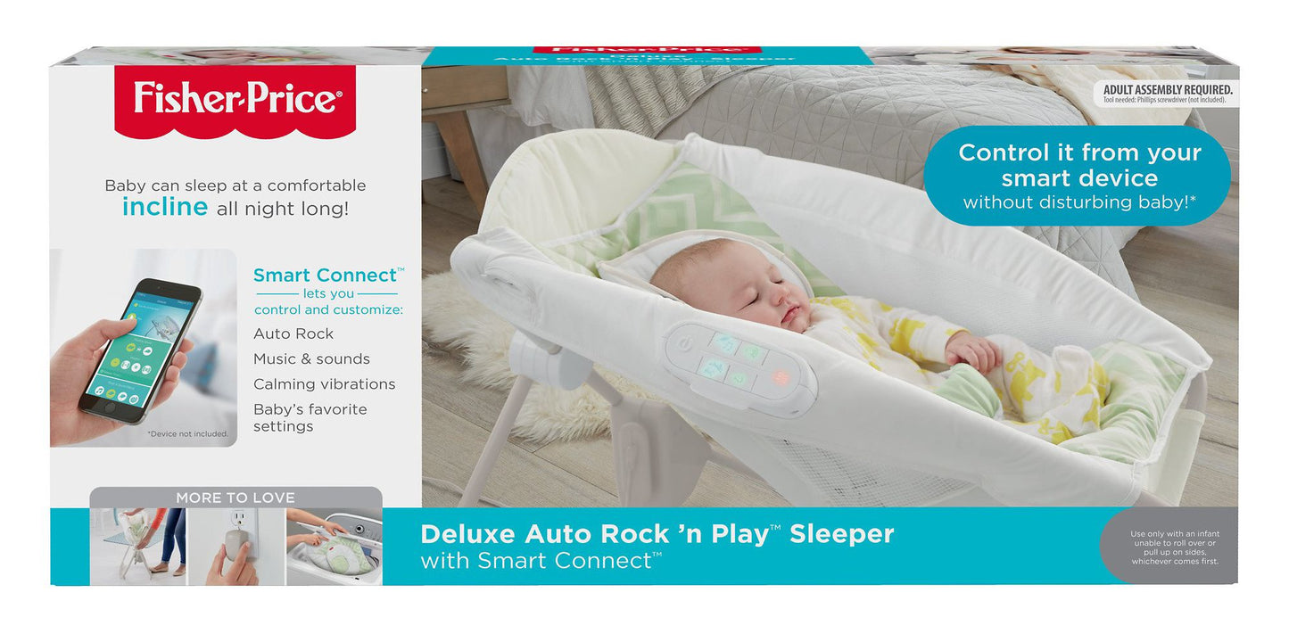 Fisher-Price Deluxe Newborn Auto Rock 'n Play Sleeper with Smart Connect