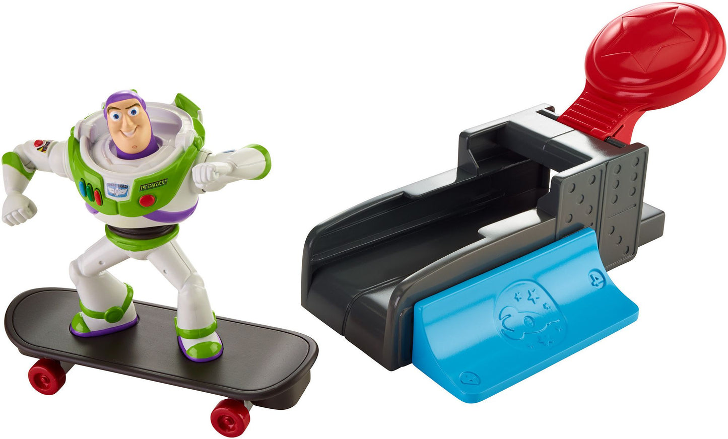Toy Story 4" Slam 'N Launch Buzz Lightyear with Skateboard Figure