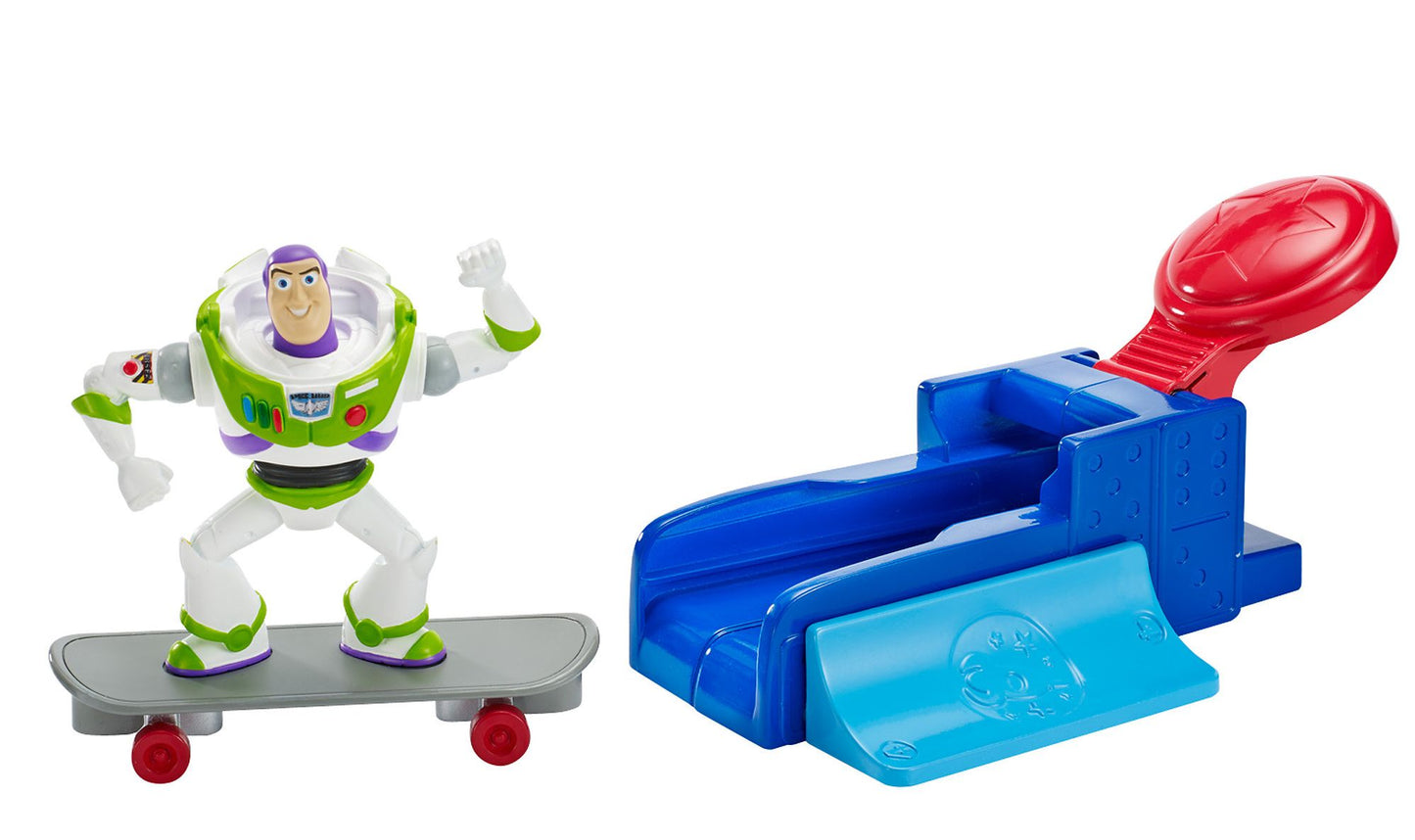 Toy Story 4" Slam 'N Launch Buzz Lightyear with Skateboard Figure