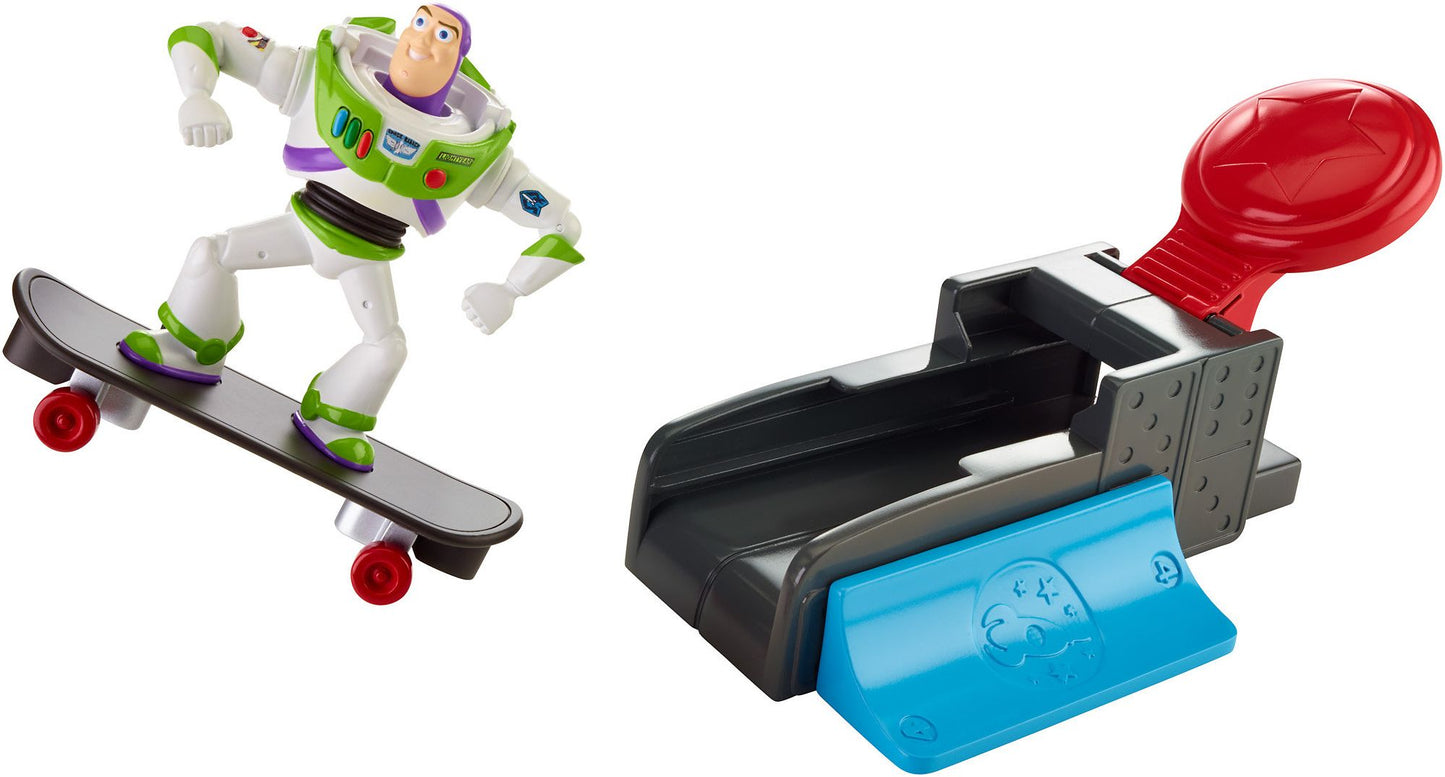 Toy Story 4" Slam 'N Launch Buzz Lightyear with Skateboard Figure