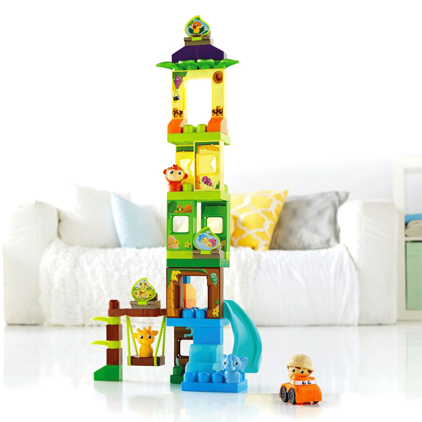 Mega Bloks First Builders Swing & Slide Safari Building Set