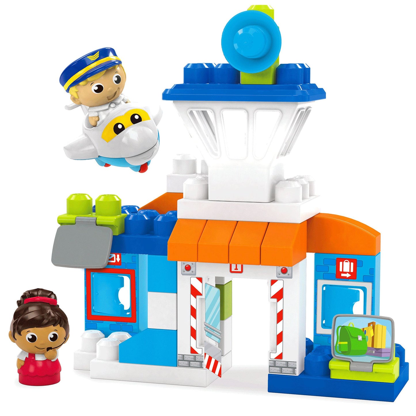 Mega Bloks First Builders Skybright Airport Building Set