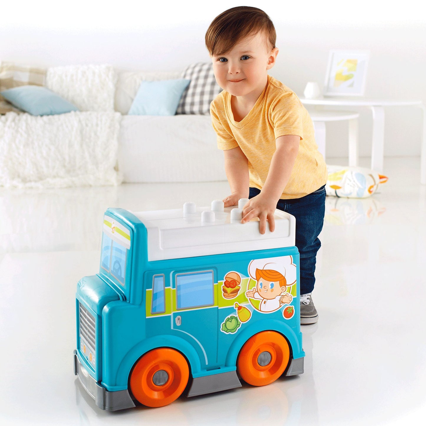 Mega Bloks First Builders Food Truck Kitchen Building Set