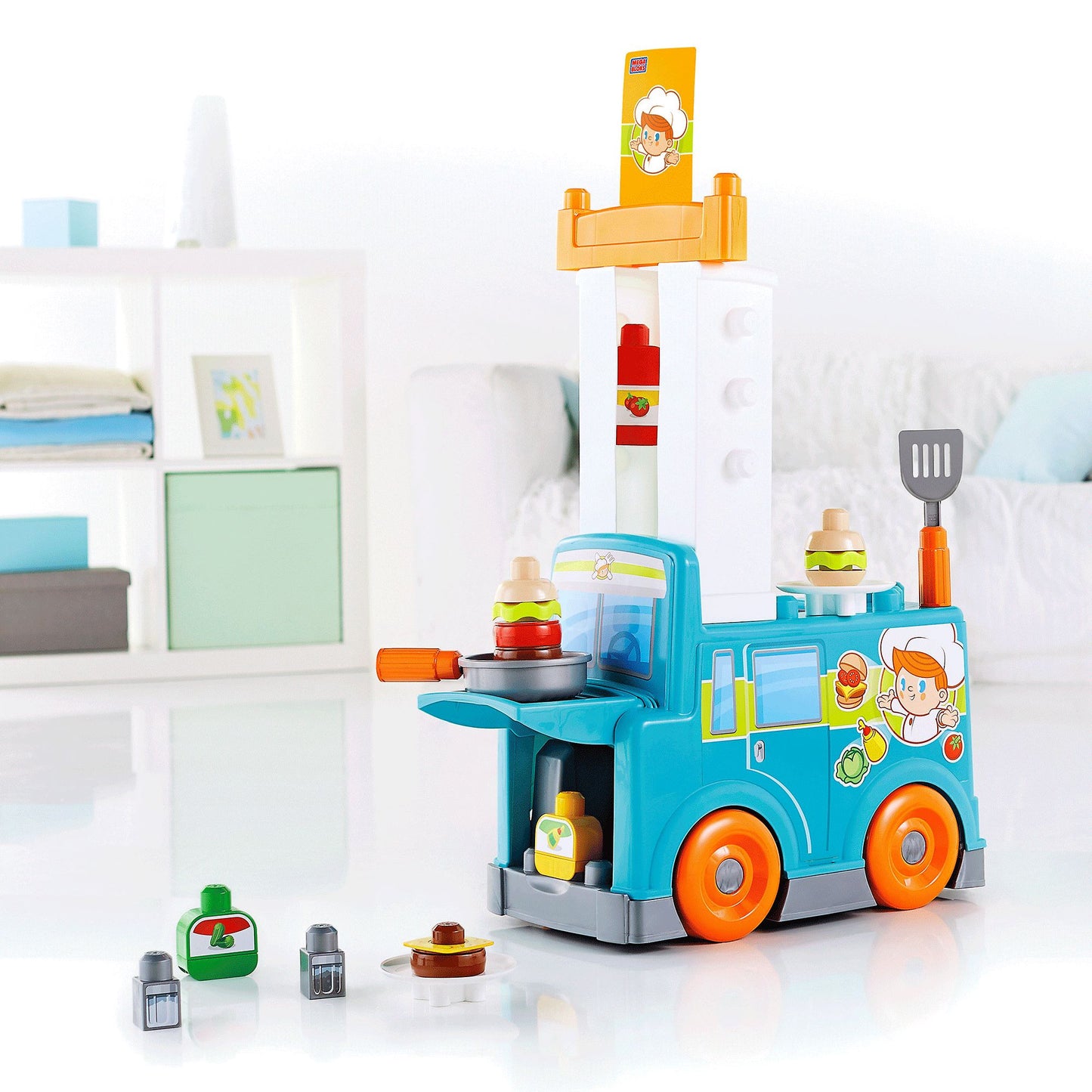 Mega Bloks First Builders Food Truck Kitchen Building Set